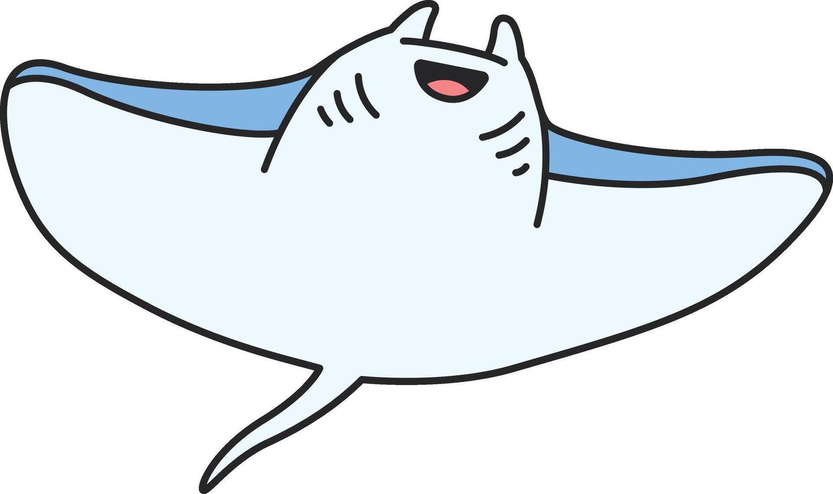 Manta ray illustration vector