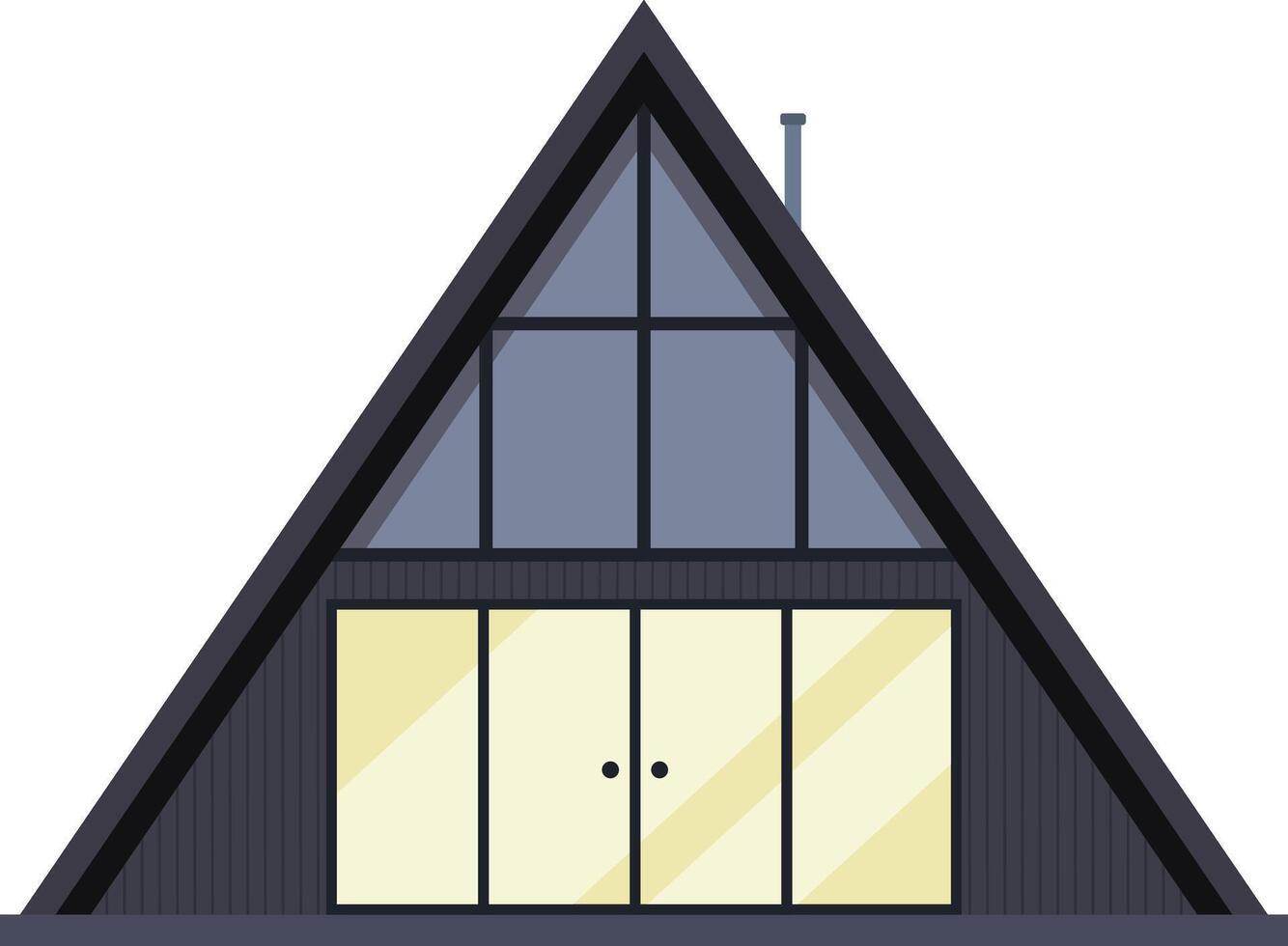 A frame house illustration vector