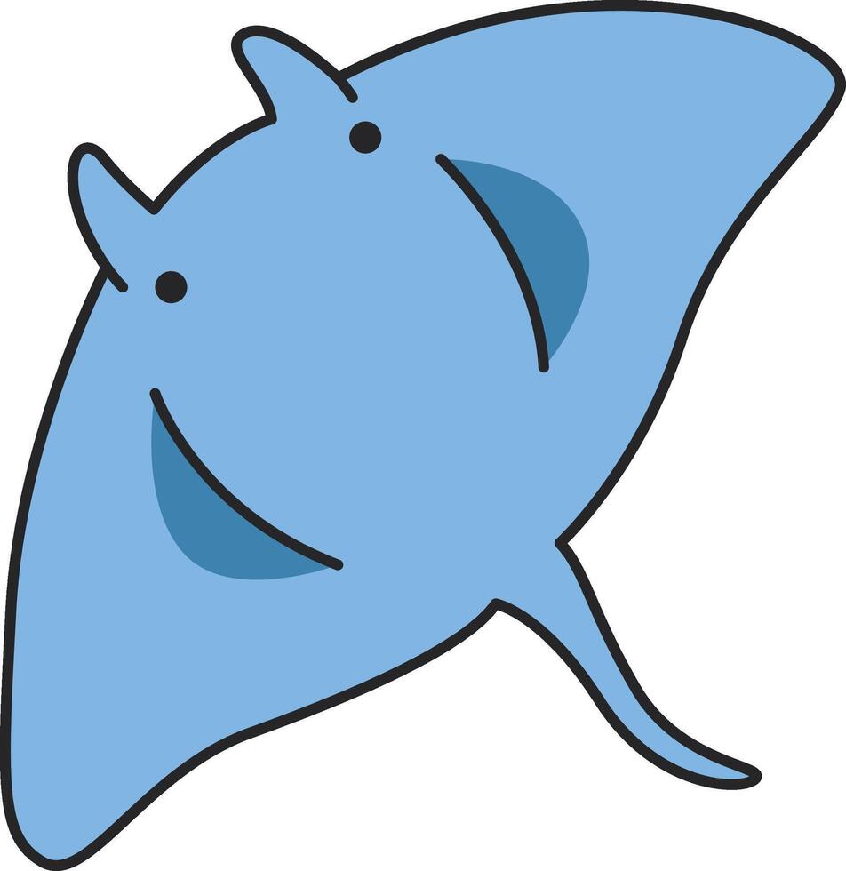Manta ray illustration vector