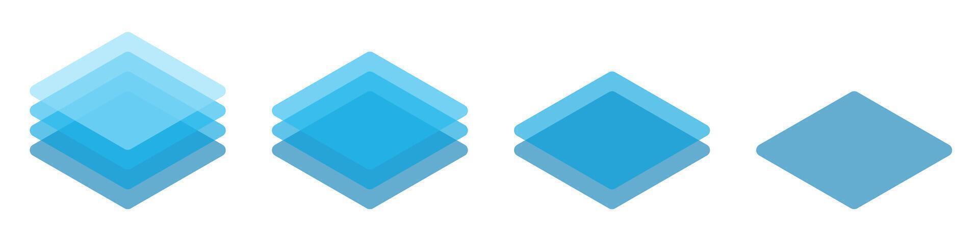 Layers icon set vector