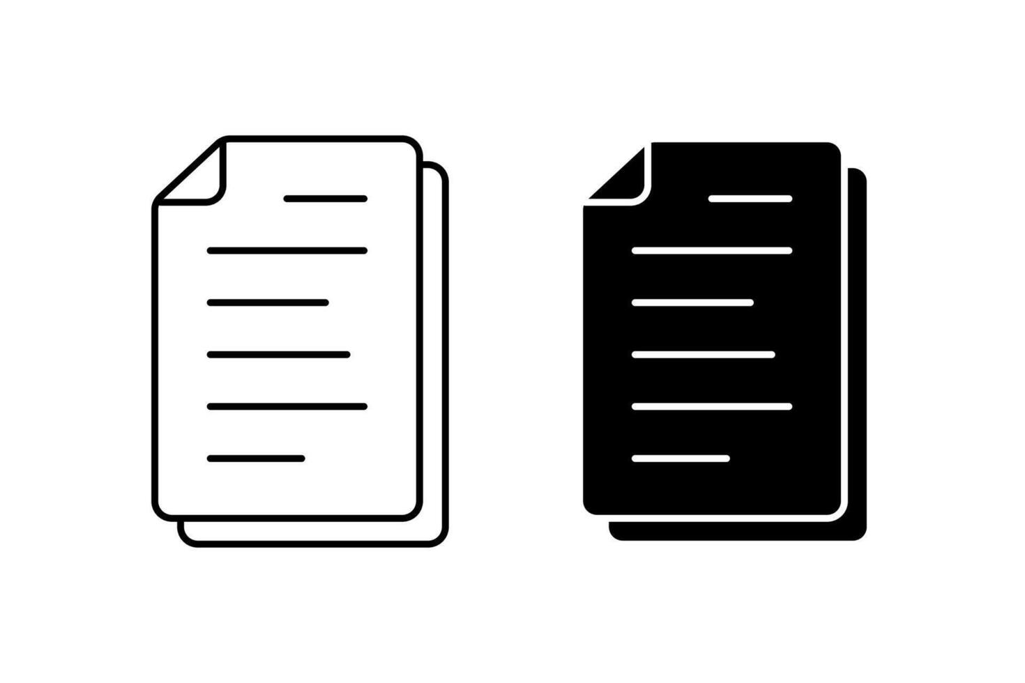 Documents icon set vector