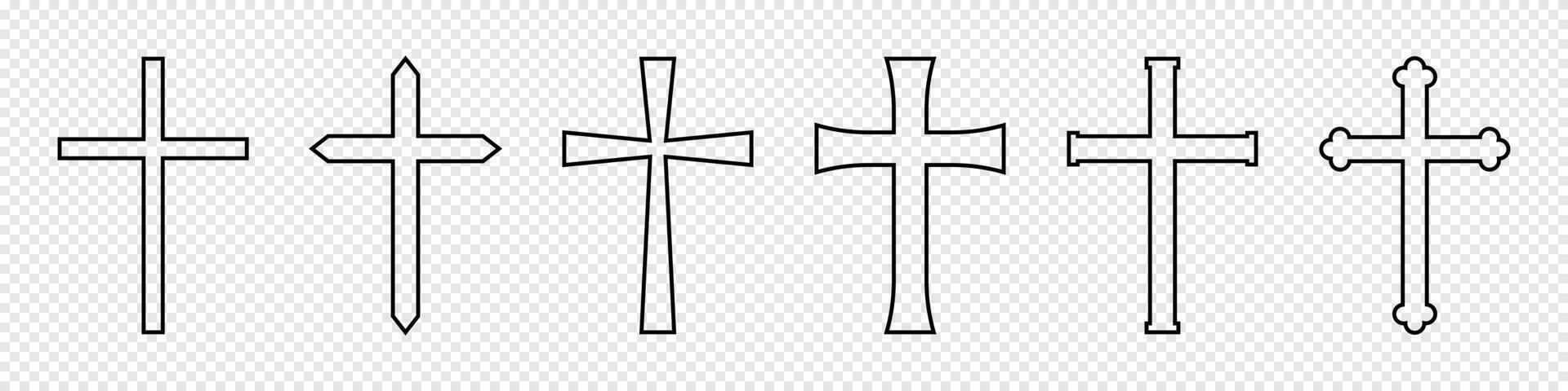 Religion cross iccon vector