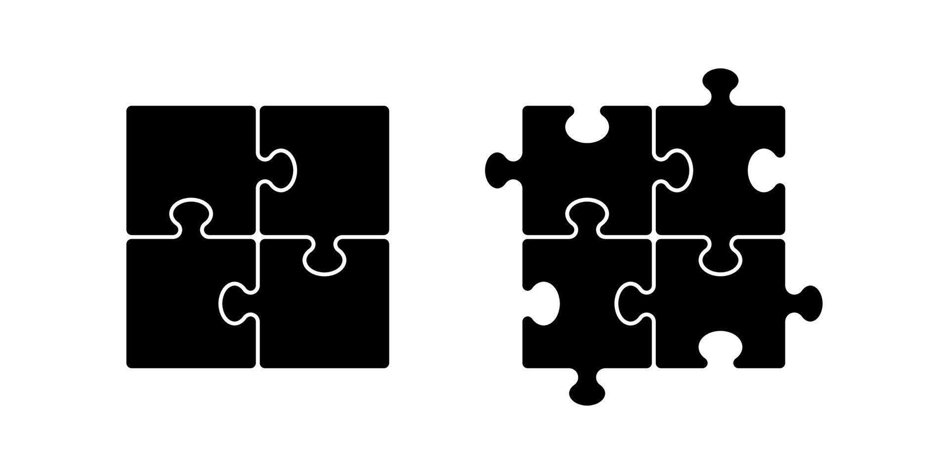 Puzzle icon background simple design vector