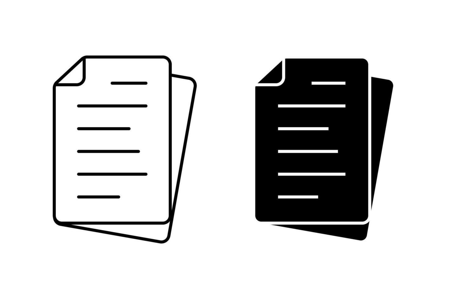 Documents icon set vector