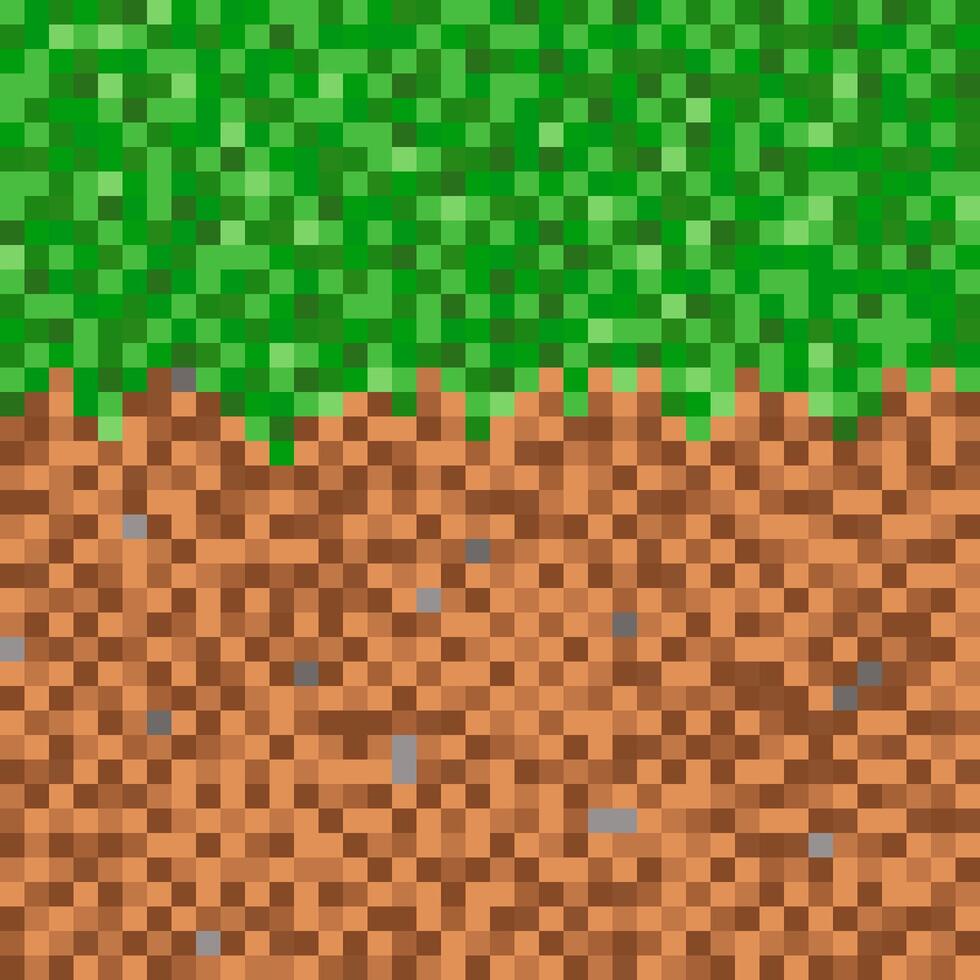 Pixel ground background vector