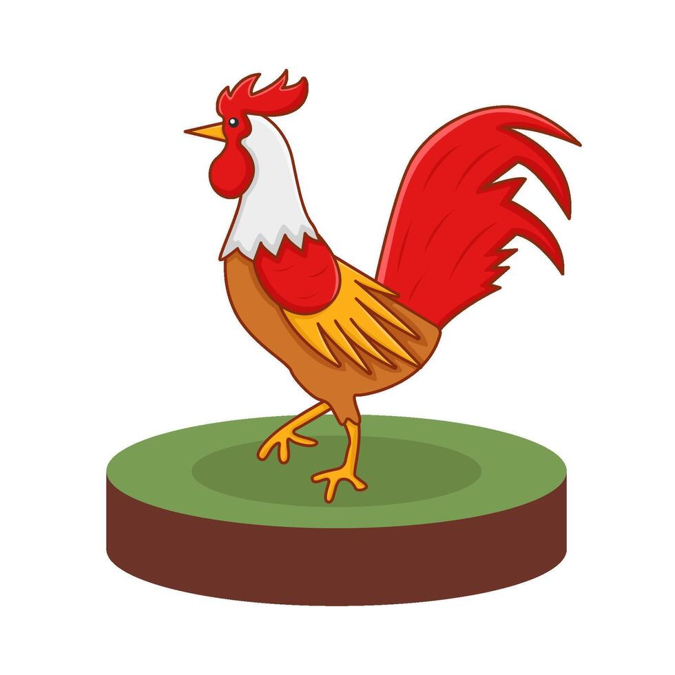 Illustration of rooster vector