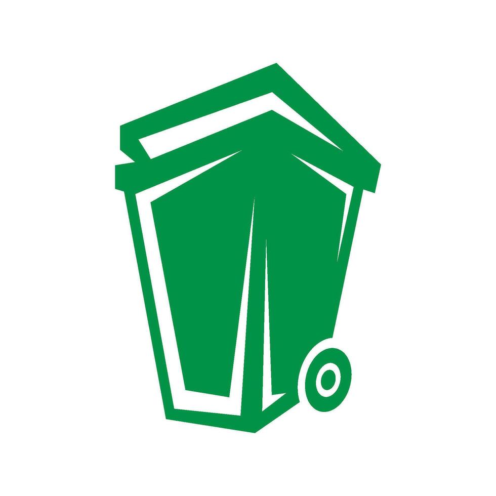 Rubbish bin icon logo design vector