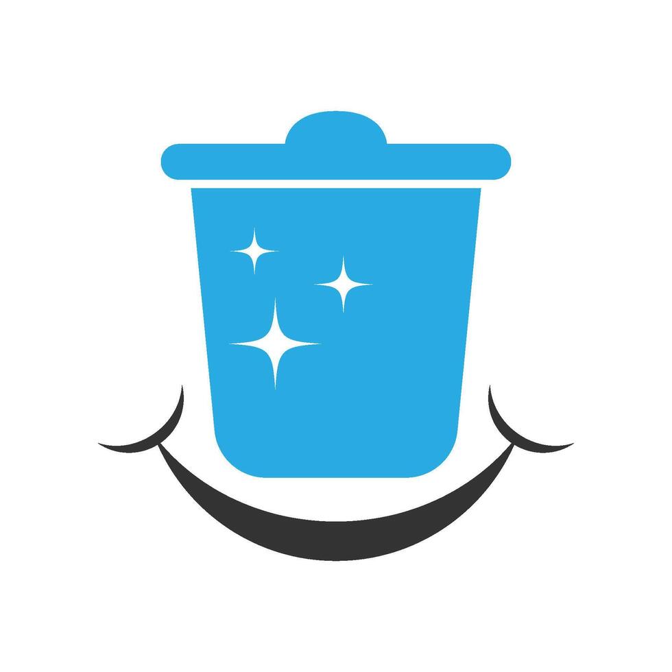 Rubbish bin icon logo design vector