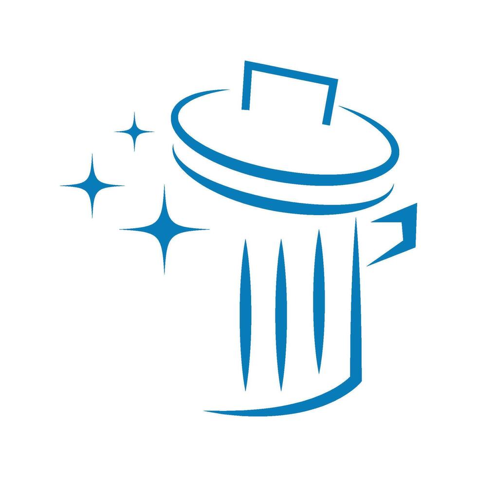 Rubbish bin icon logo design vector