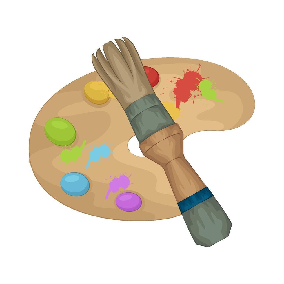 Illustration of paint palette vector
