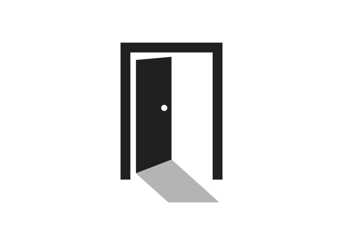 Open door icon design template illustration isolated vector