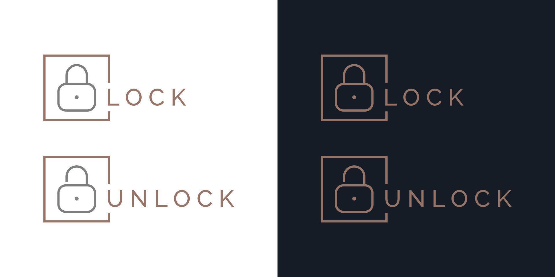 Lock - Unlock Logo Design vector