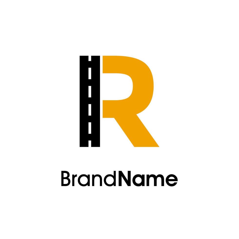 Simple Minimalist Initial P Way Logo vector