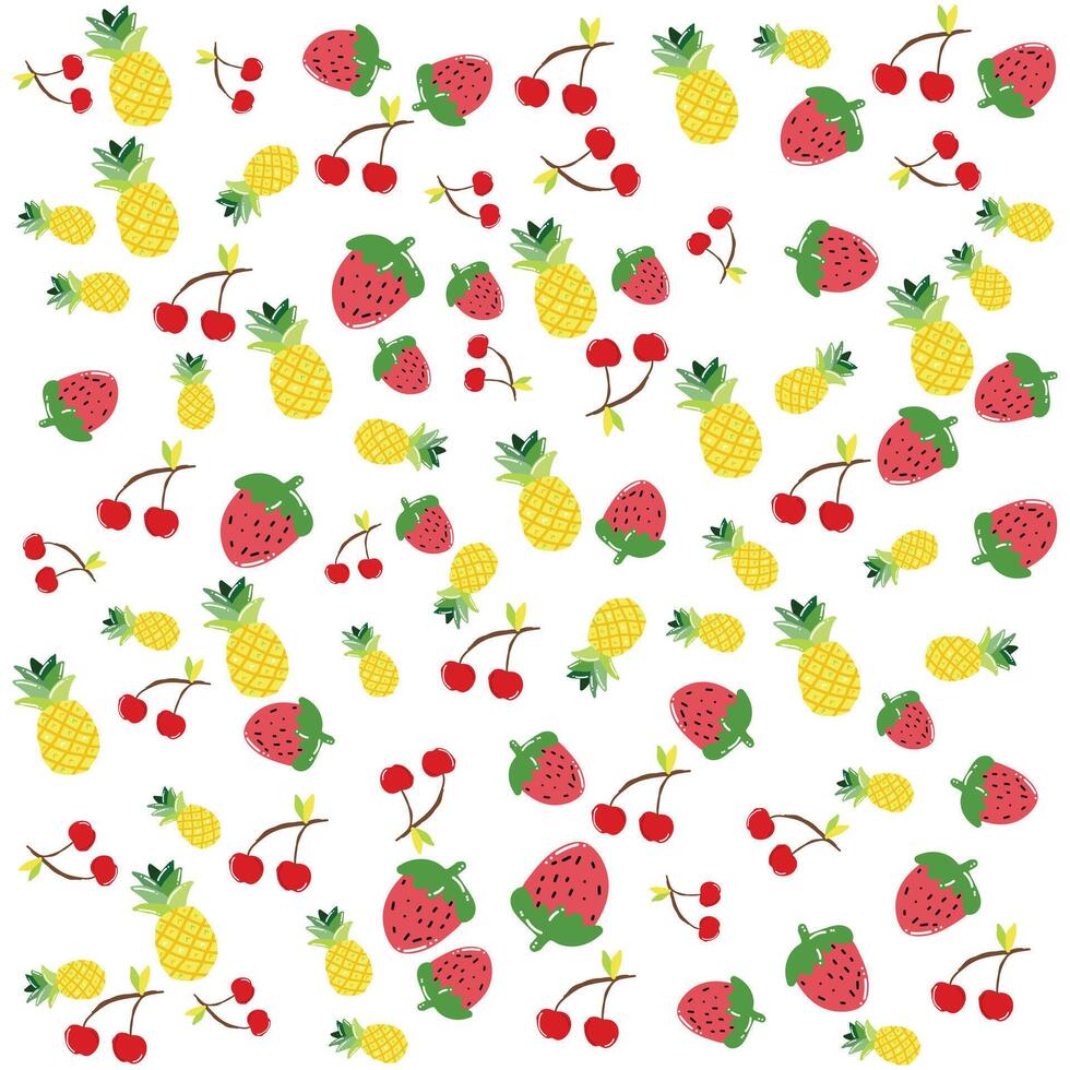 Pattern fruit background vector
