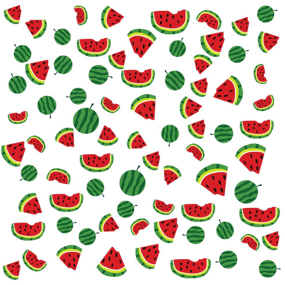 Pattern watermelon background vector