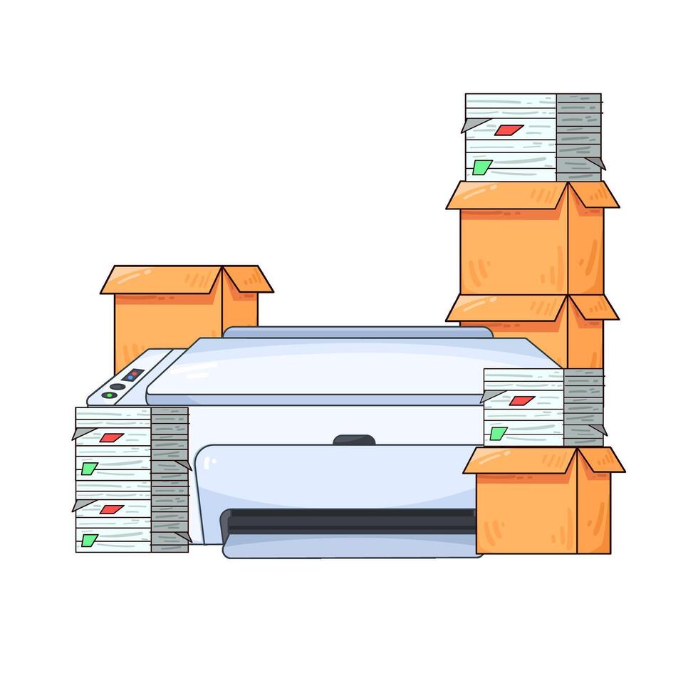Illustration of printer vector