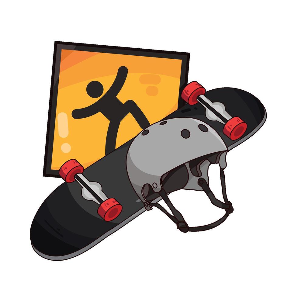 Illustration of skateboard vector