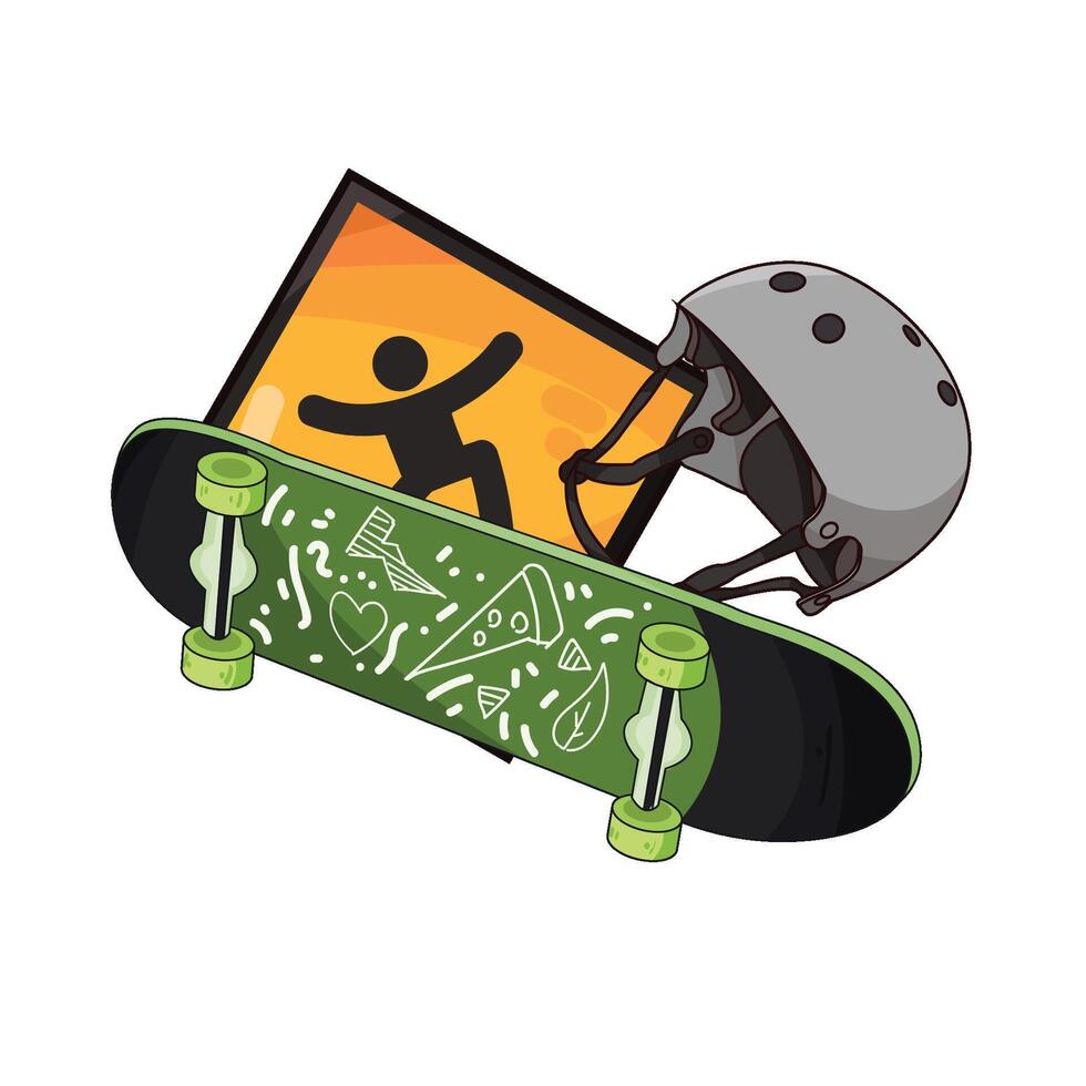 Illustration of skateboard vector