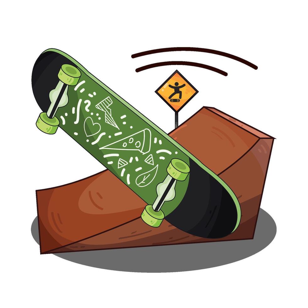 Illustration of skate park vector
