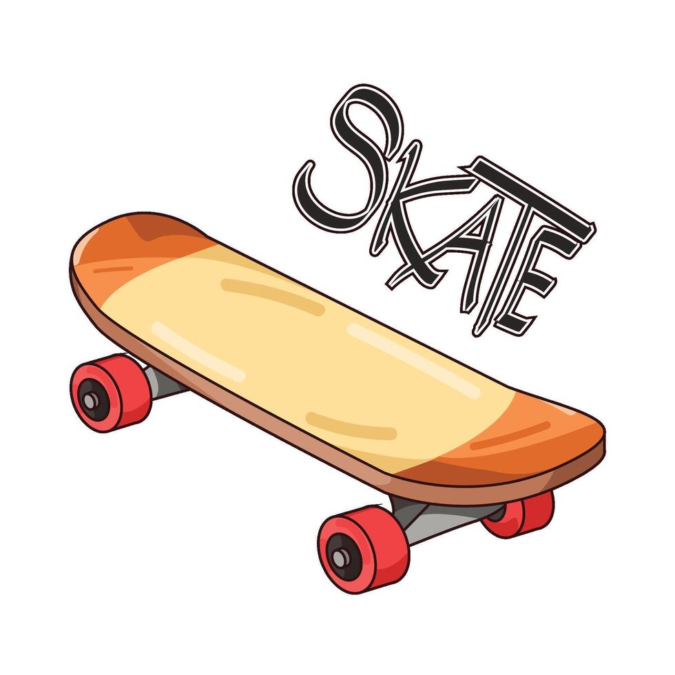 Illustration of skateboard vector