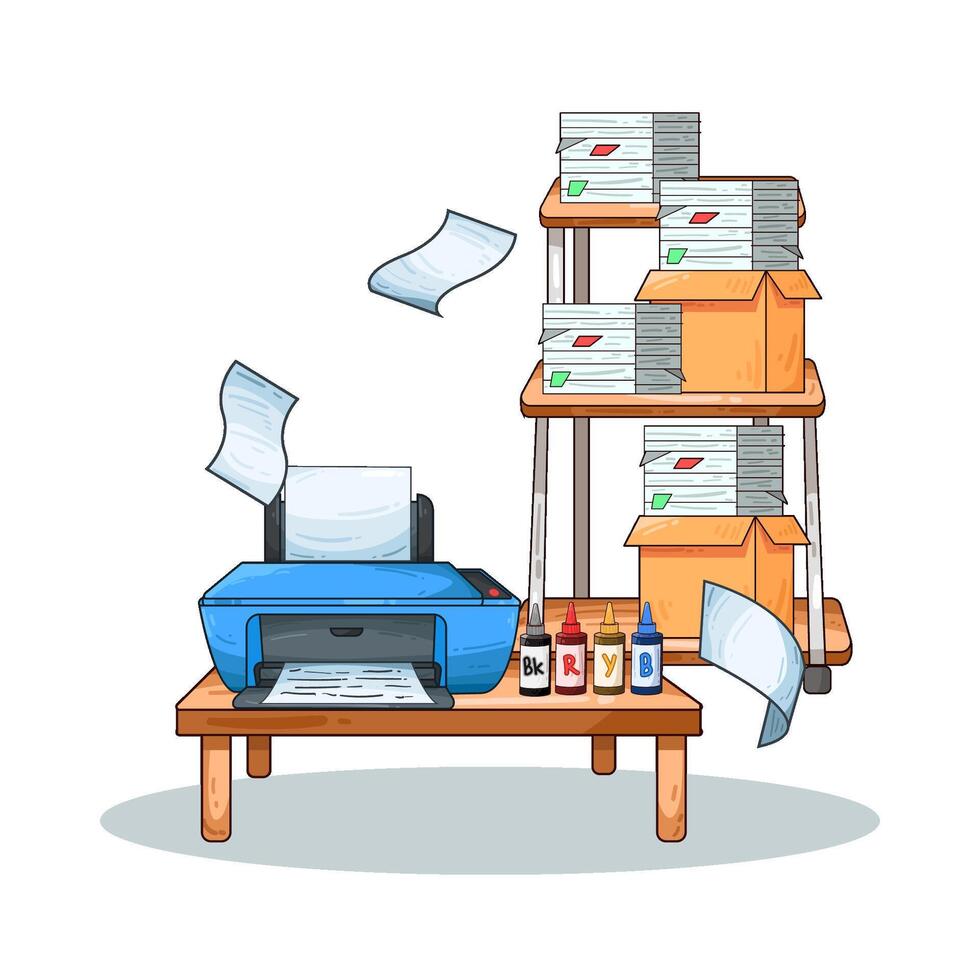 Illustration of printer vector