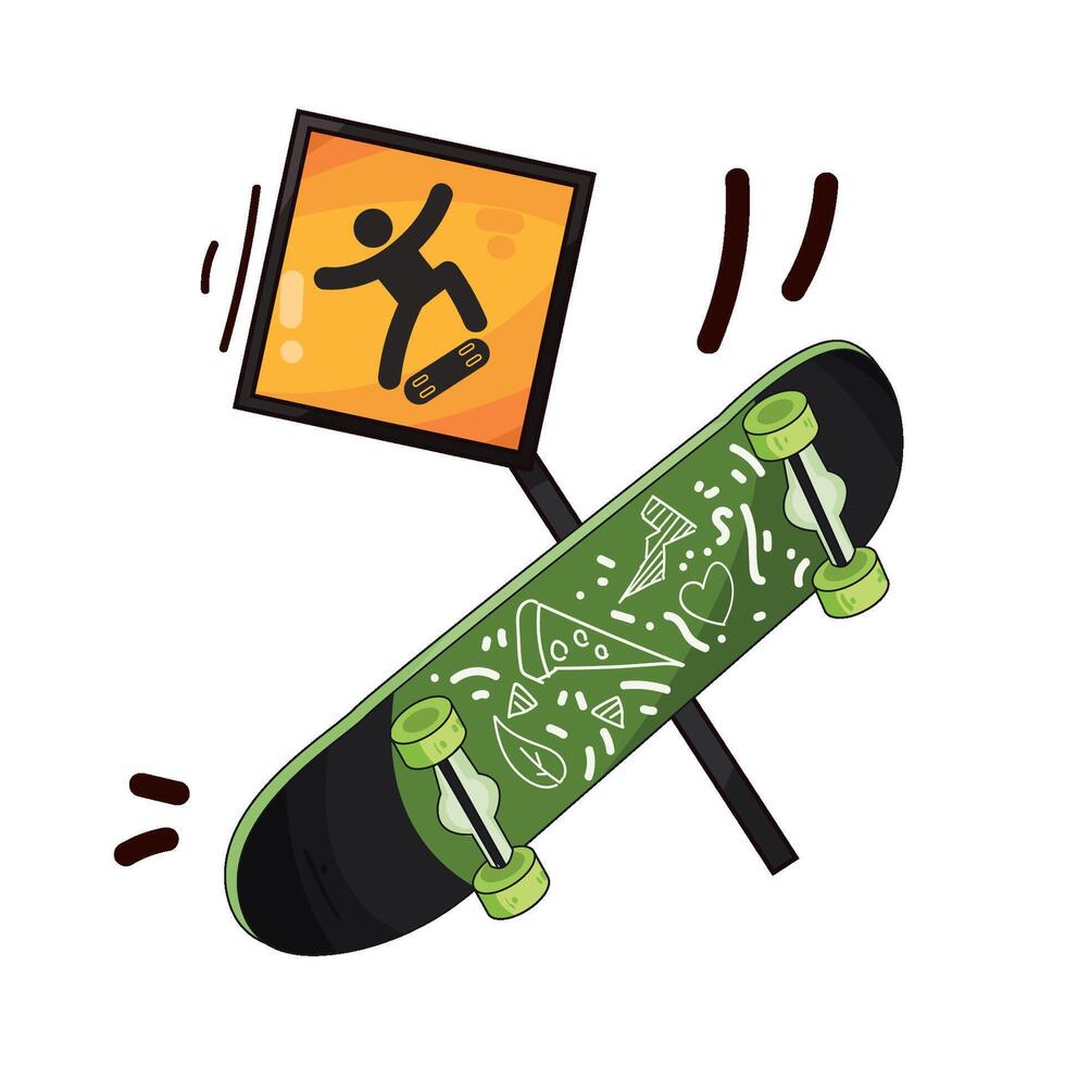 Illustration of skateboard vector