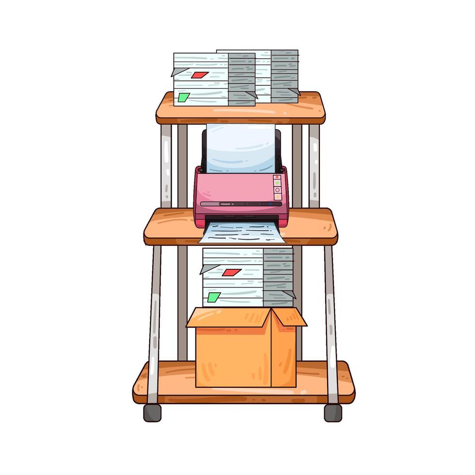 Illustration of printer vector