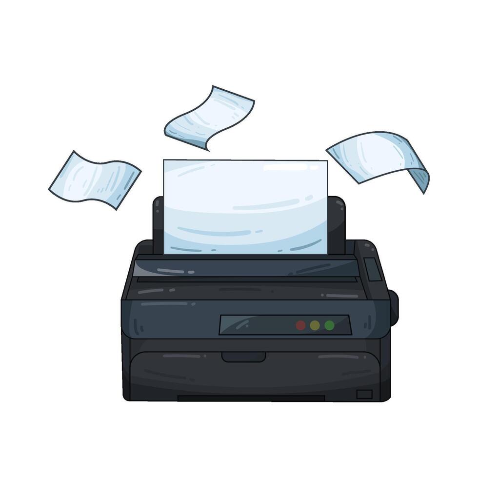 Illustration of printer vector