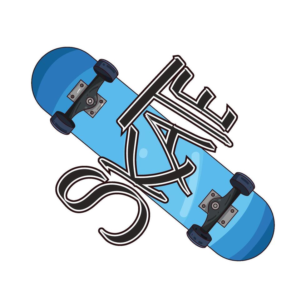 Illustration of skateboard vector