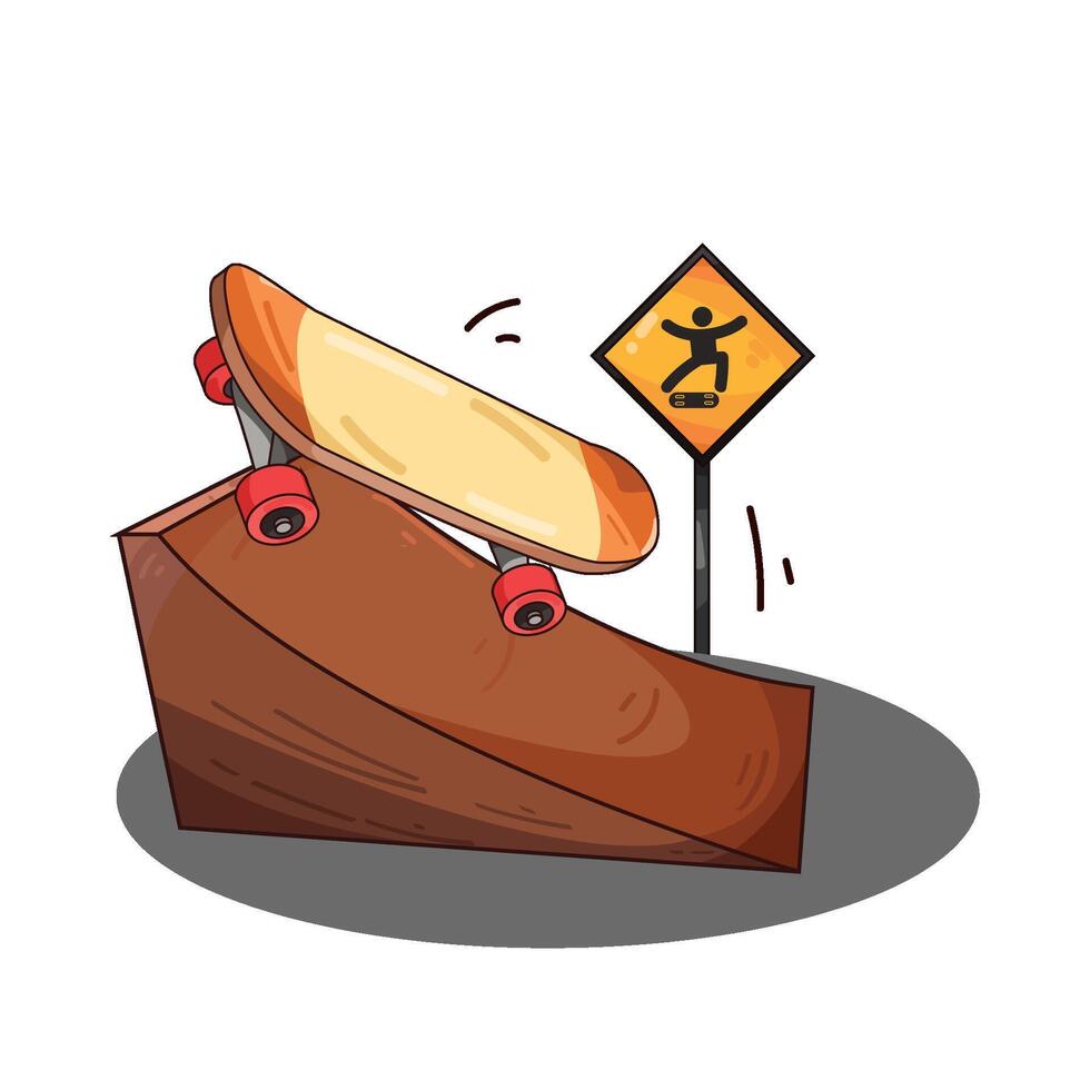 Illustration of skate park vector