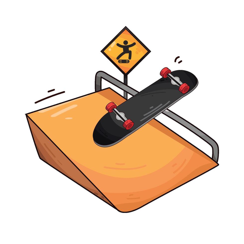 Illustration of skate park vector