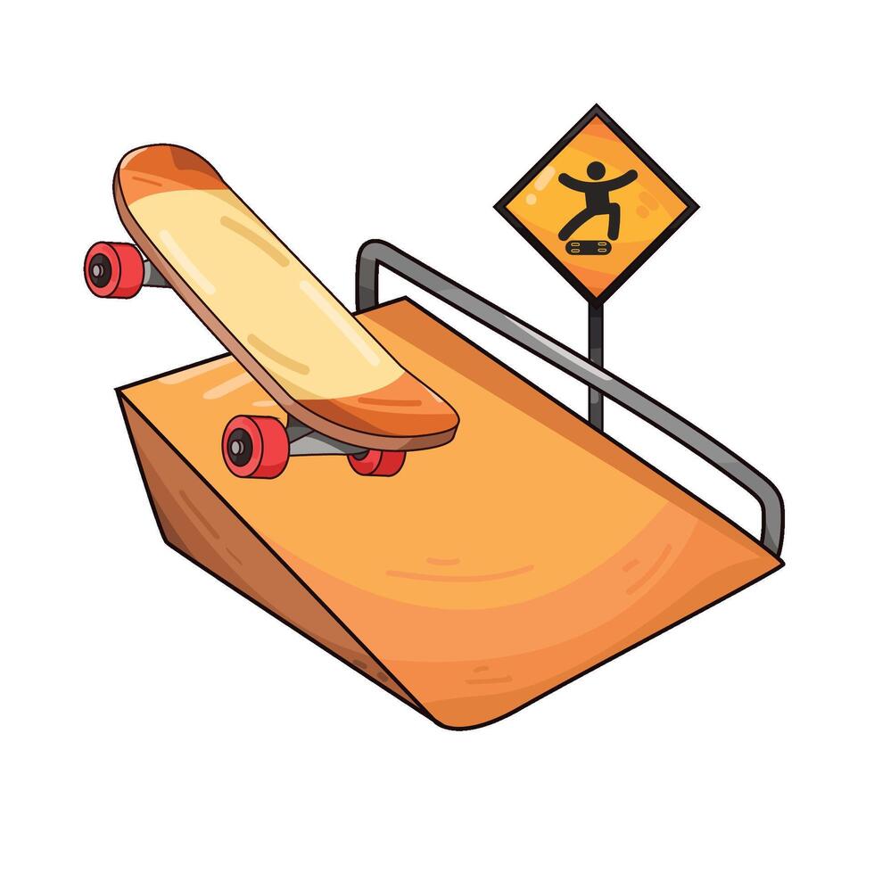 Illustration of skate park vector