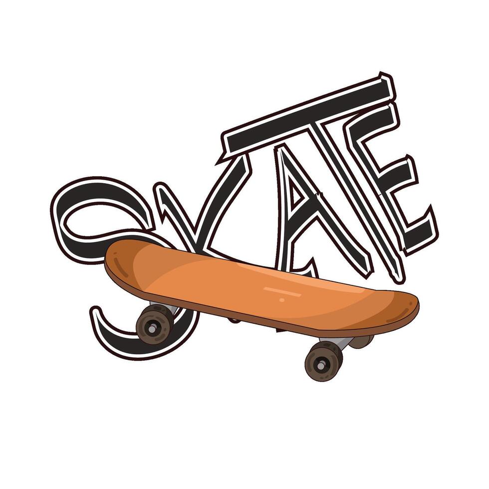 Illustration of skateboard vector