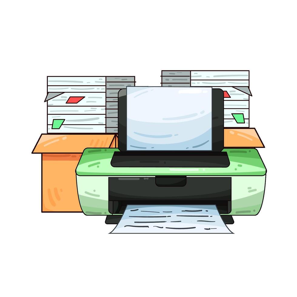 Illustration of printer vector