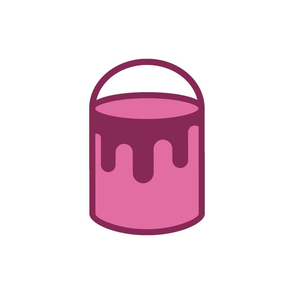 Paint Bucket Icon Template Illustration Design vector