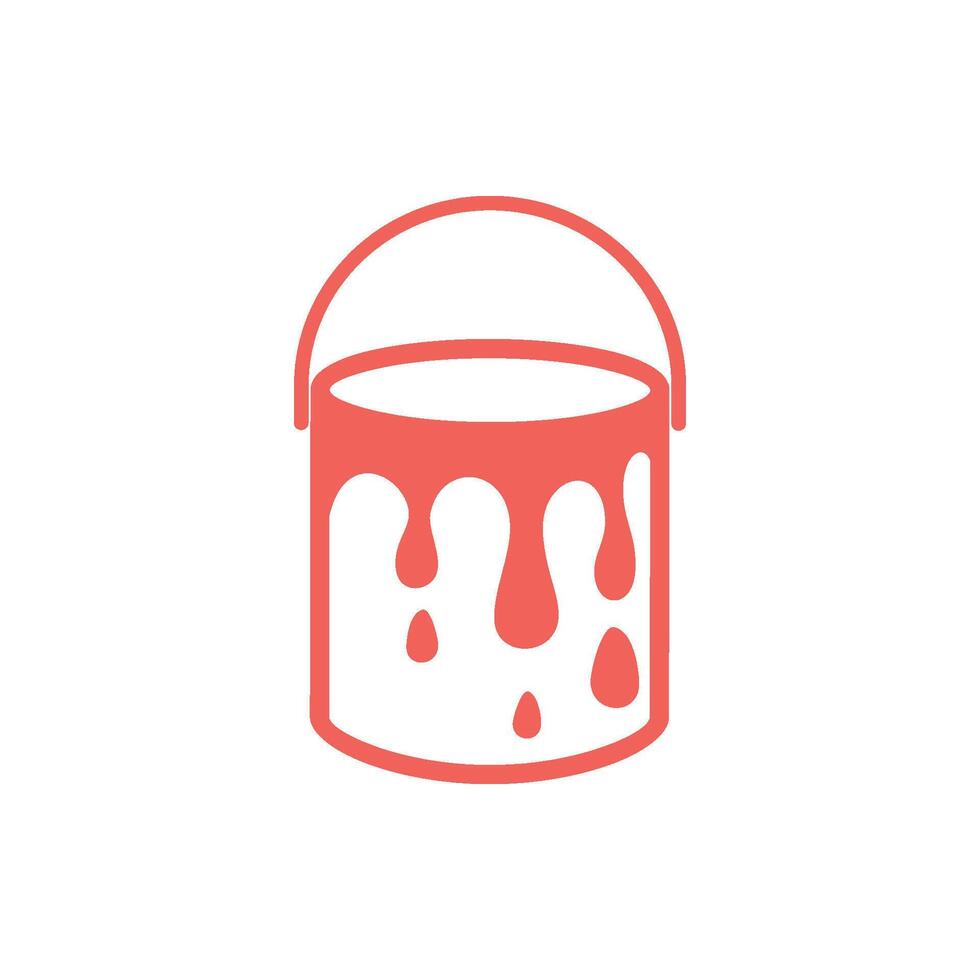 Paint Bucket Icon Template Illustration Design vector