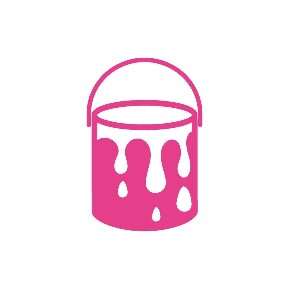 Paint Bucket Icon Template Illustration Design vector