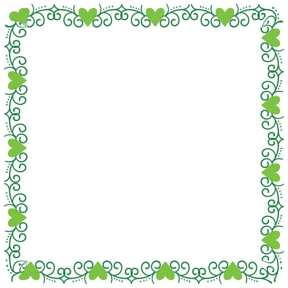 Hand drawn hearts border and frame design vector