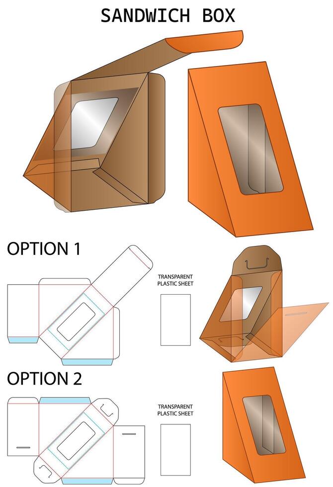 Box packaging die cut template design. 3d mock-up vector