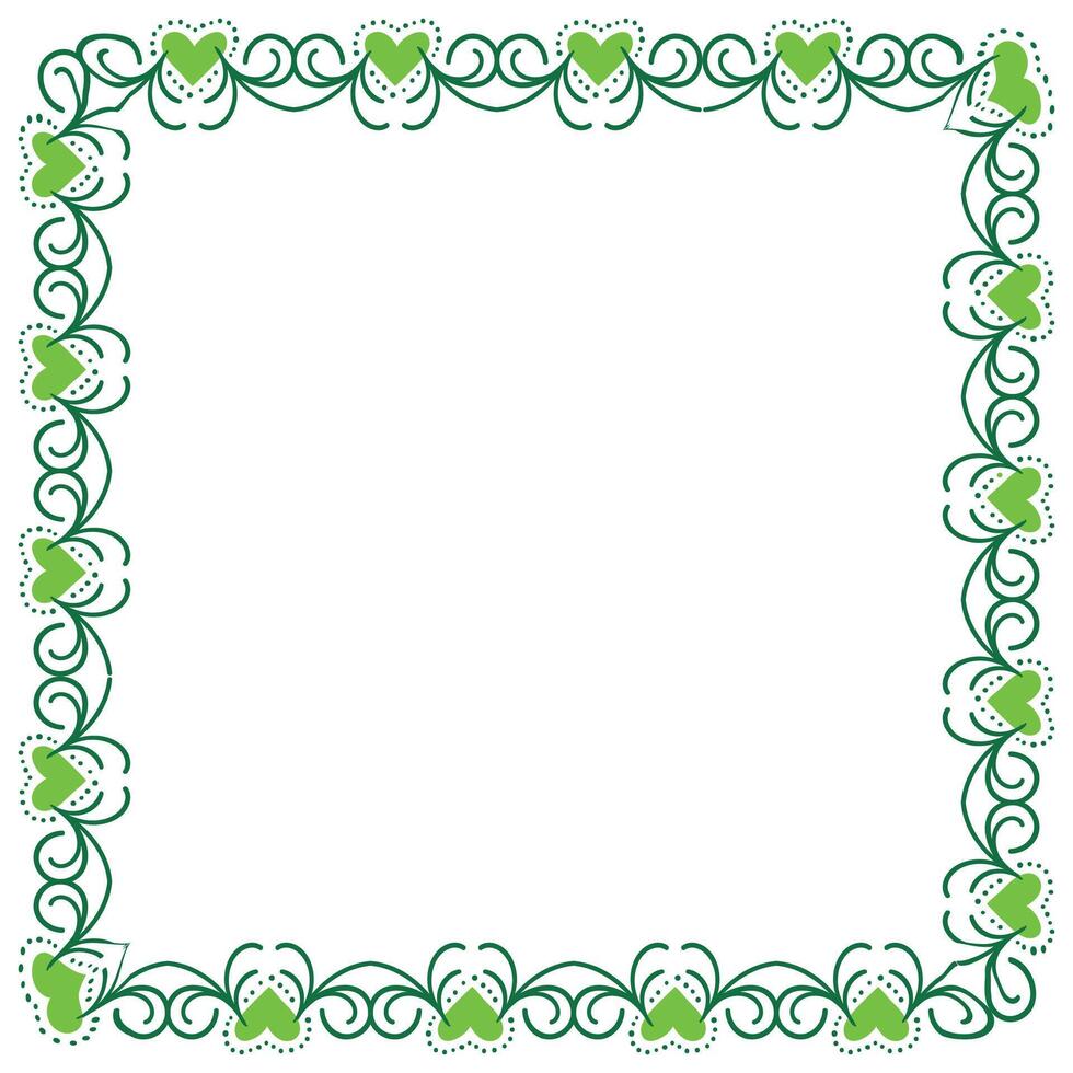 Hand drawn hearts border and frame design vector