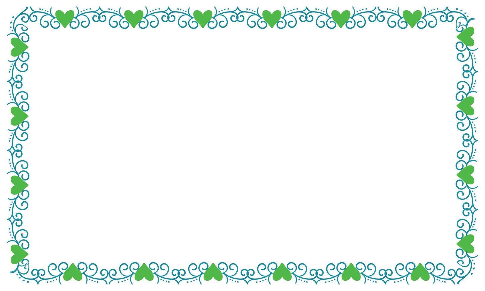 Hand drawn hearts border and frame design vector