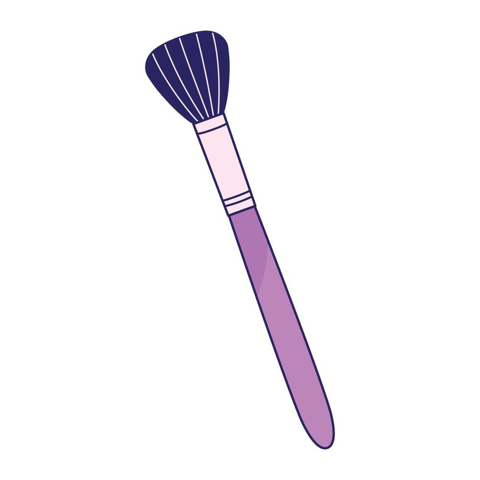 make up brush on white background vector