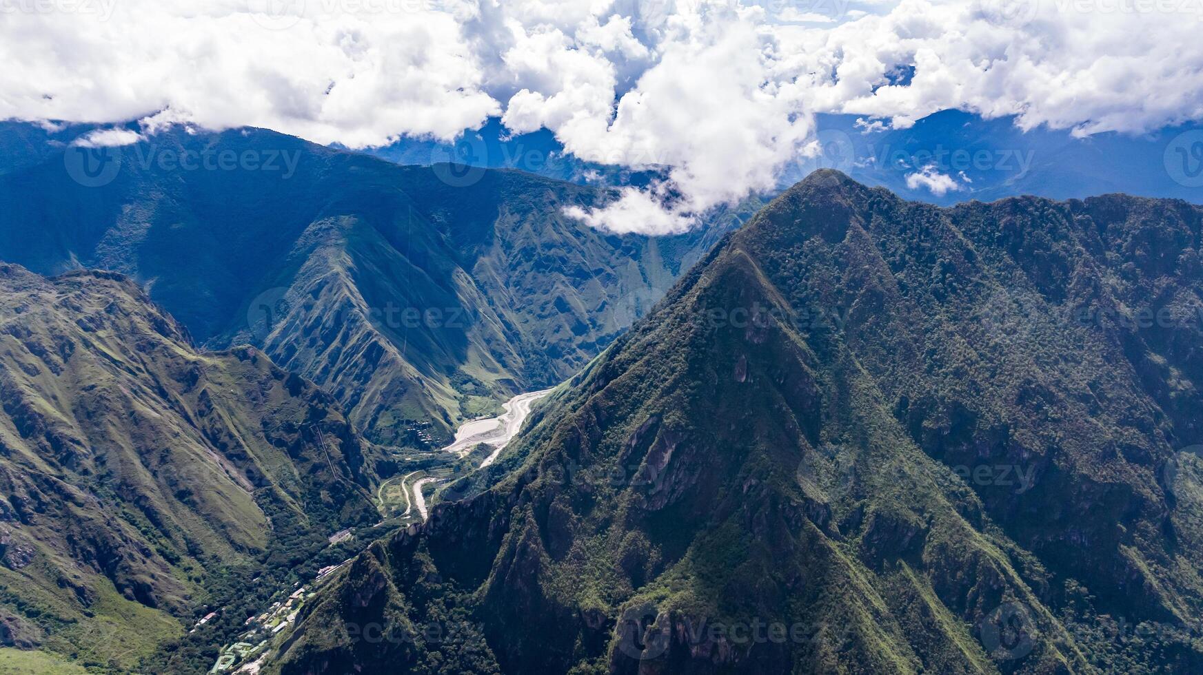 Machu Picchu, Peru. Aerial view photo