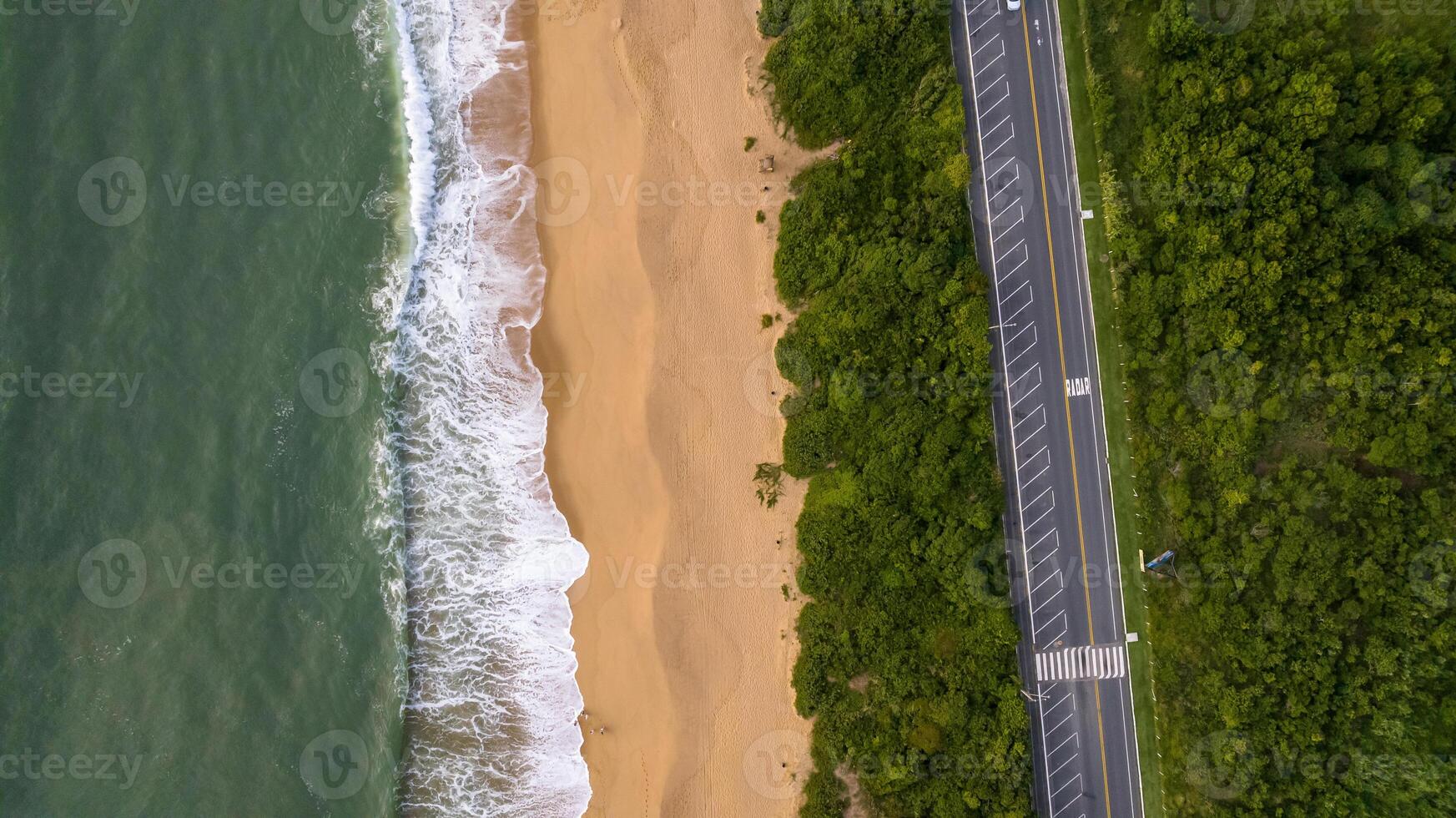 Balneario Camboriu in Santa Catarina. Taquaras Beach and Laranjeiras Beach in Balneario Camboriu. Aerial view in landscape. photo