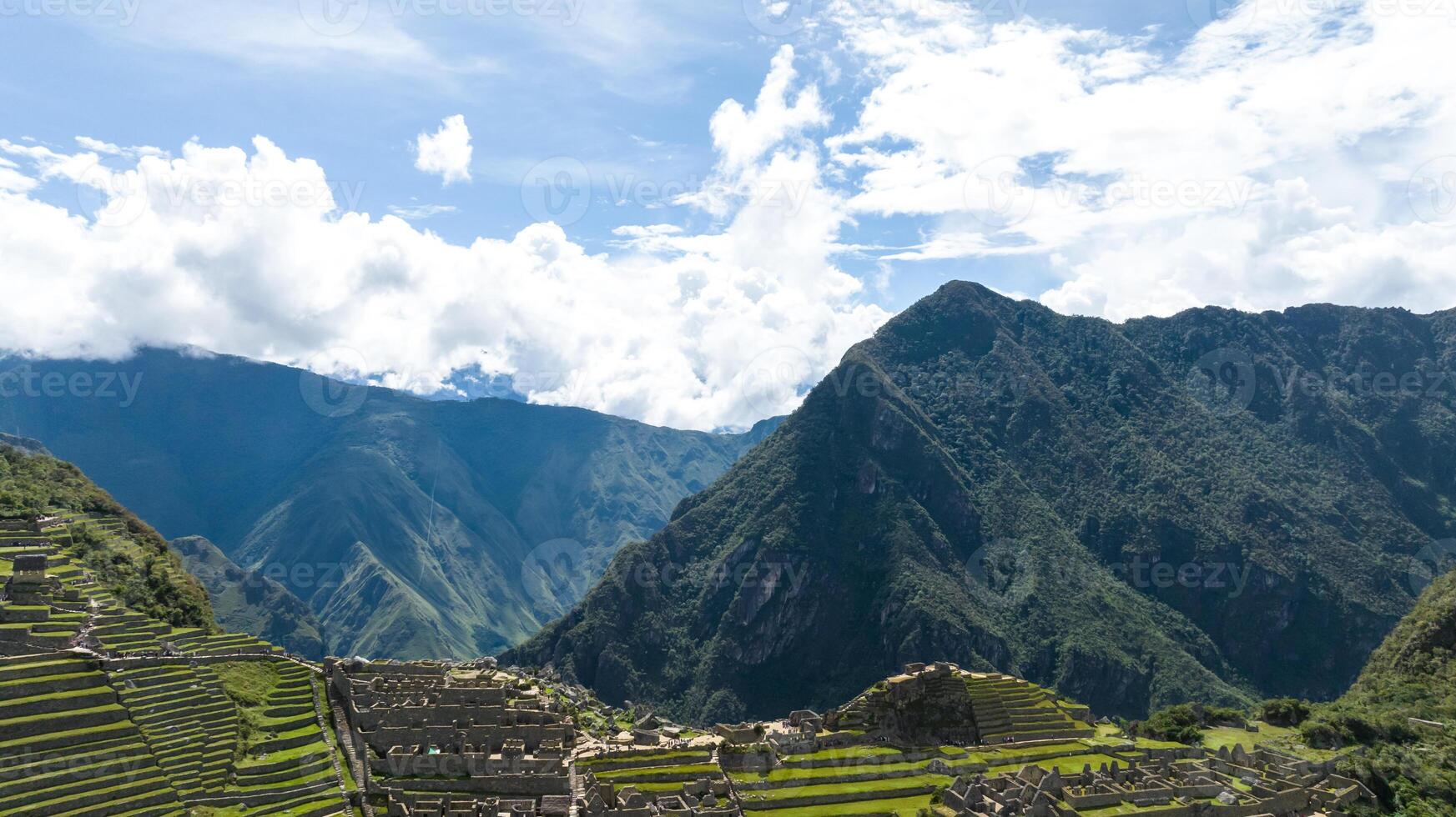 Machu Picchu, Peru. Aerial view photo