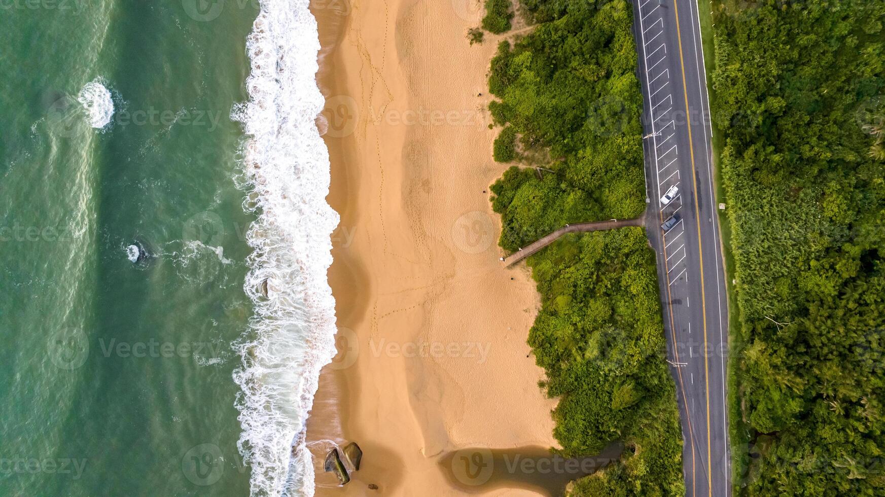 Balneario Camboriu in Santa Catarina. Taquaras Beach and Laranjeiras Beach in Balneario Camboriu. Aerial view in landscape. photo