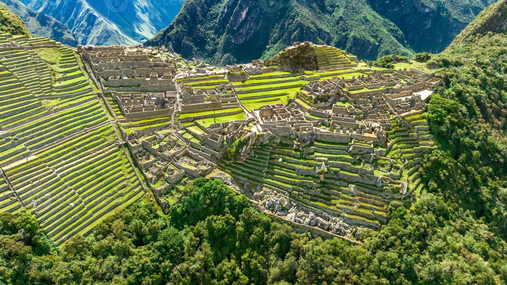 Machu Picchu, Peru. Aerial view photo