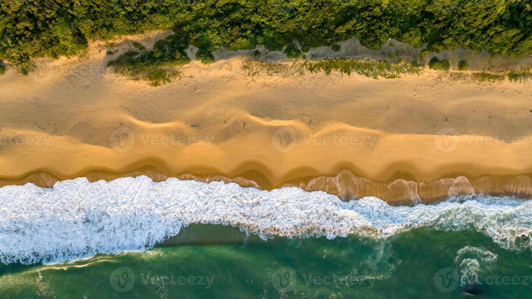 Balneario Camboriu in Santa Catarina. Taquaras Beach and Laranjeiras Beach in Balneario Camboriu. Aerial view in landscape. photo