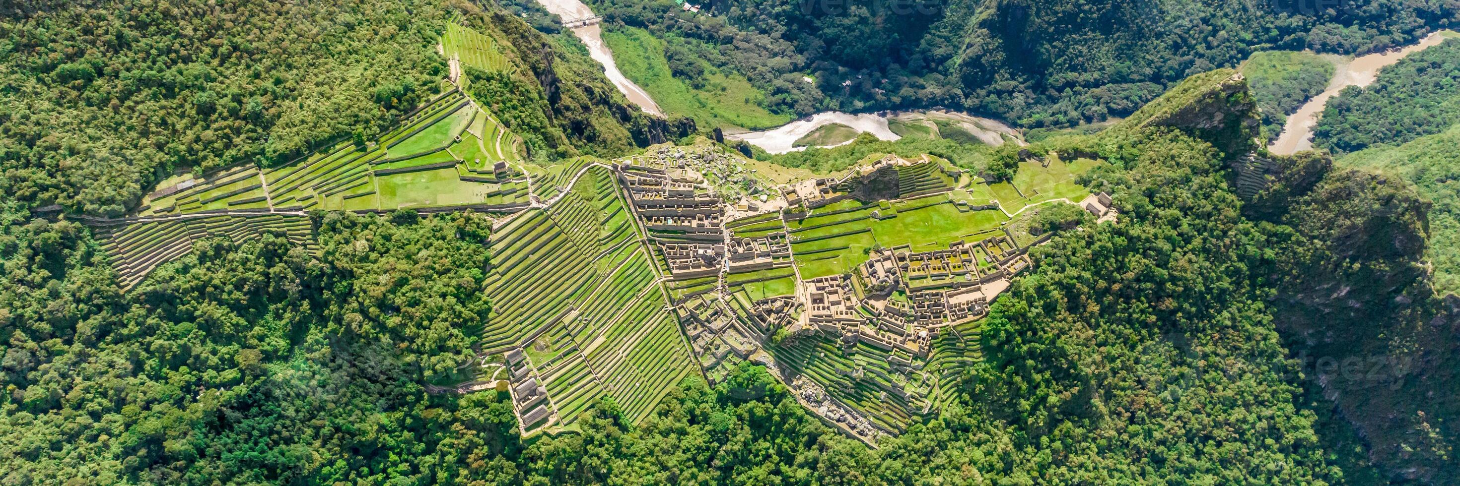 Machu Picchu, Peru. Aerial view photo
