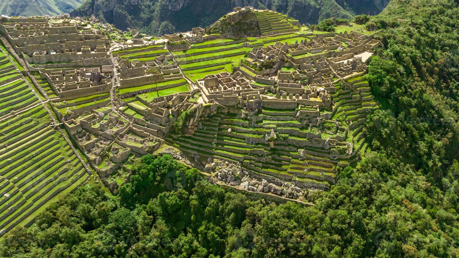 Machu Picchu, Peru. Aerial view photo